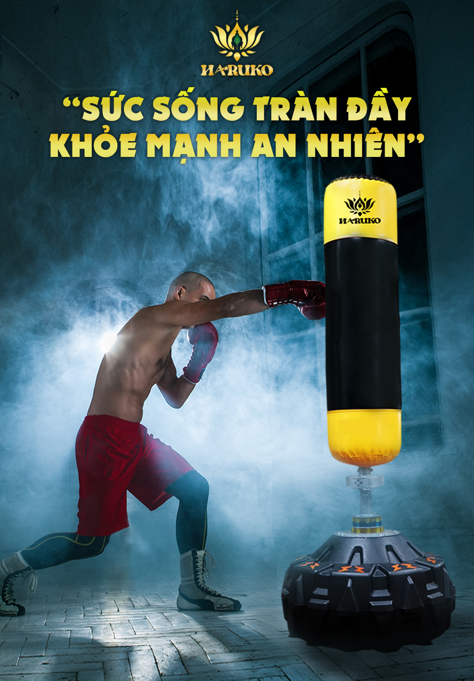 Trụ đấm bốc Boxing là sản phẩm tuyệt vời để luyện tập và tăng cường sức khỏe đối với  mọi lứa tuổi sử dụng