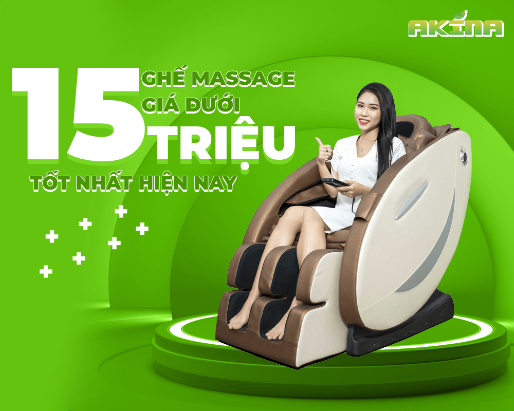 Sản phẩm ghế massage dưới 15 triệu đang được nhiều khách hàng chọn lựa nhờ mức giá phải chăng đi cùng thiết kế hiện đại