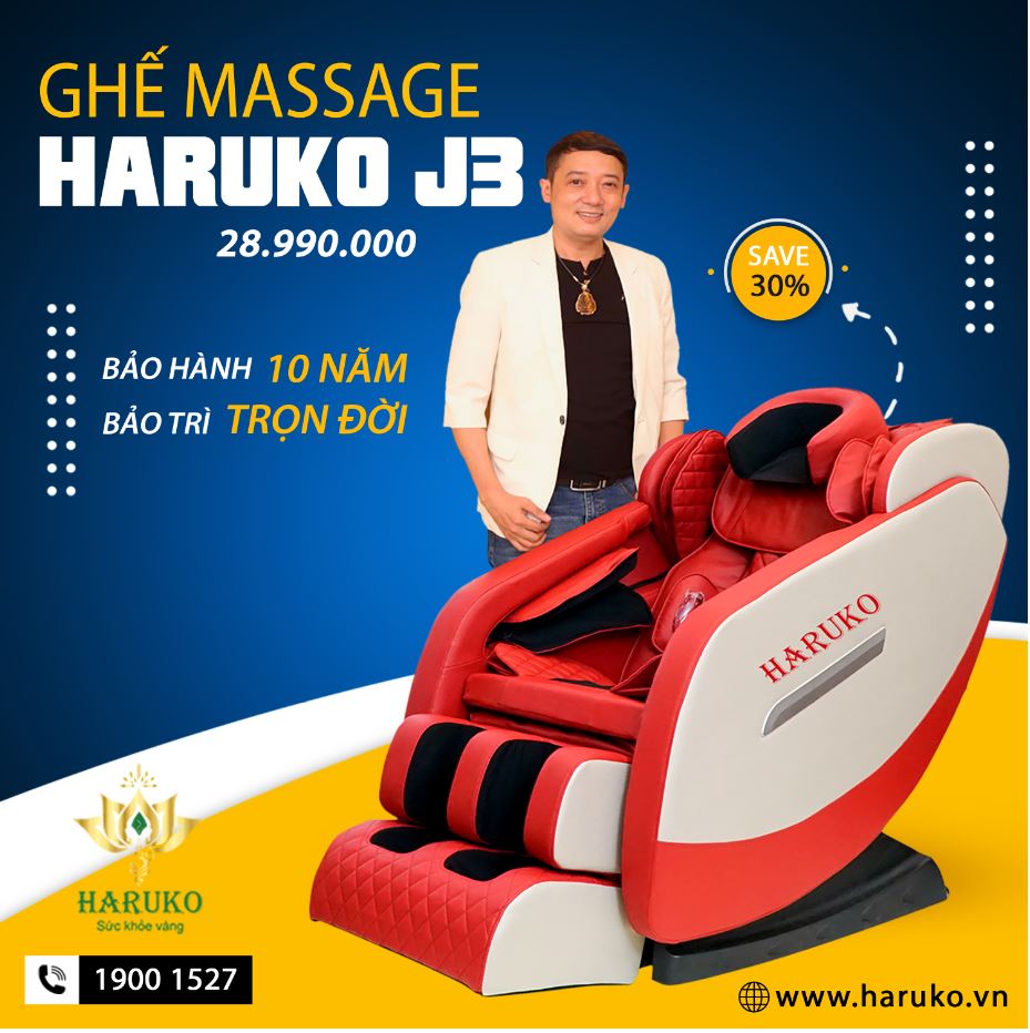Ghế massage Haruko-J3 sở hữu hệ thống con lăn hiện đại đem lại nhiều ích lợi cho người sử dụng