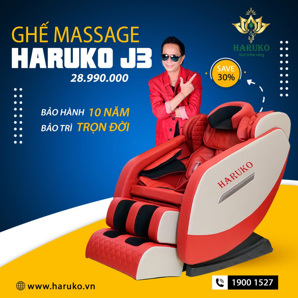 Haruko-J3 với công nghệ massage 4D là mẫu ghế massage được nhiều người quan tâm và tìm mua