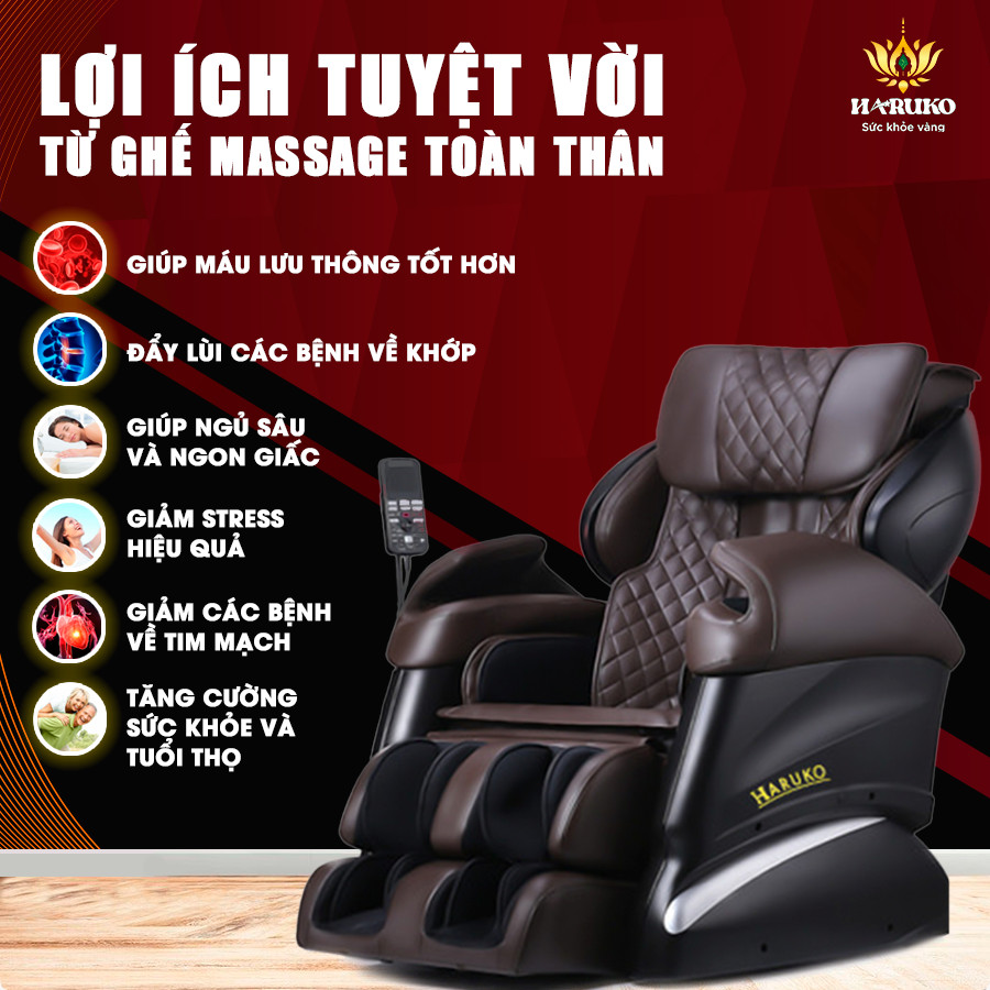 Ghế massage đem lại nhiều lợi ích toàn diện rất tuyệt vời dành cho người sử dụng
