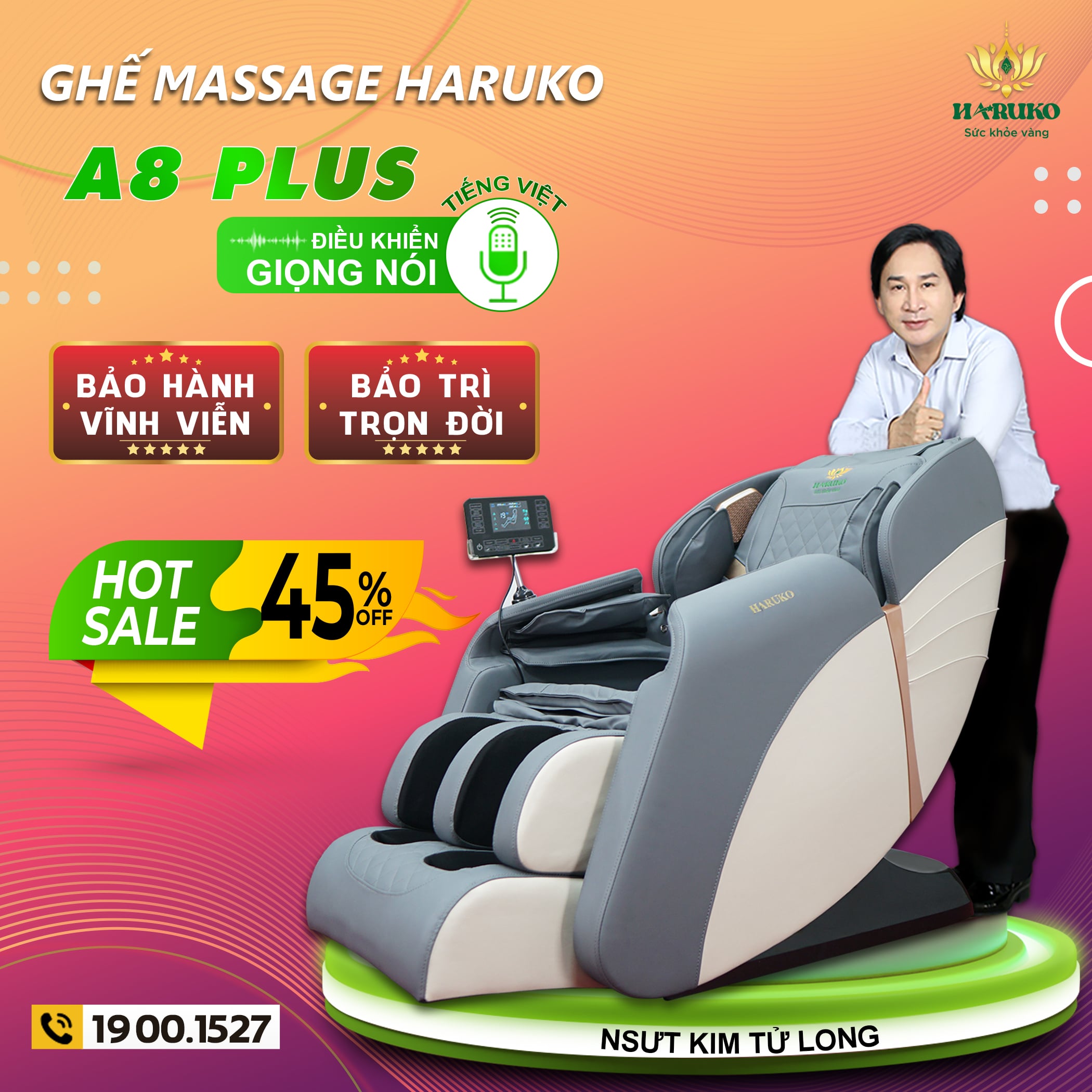 Ghế massage Haruko là một trong những dòng sản phẩm bán chạy nhất thị trường hiện nay 