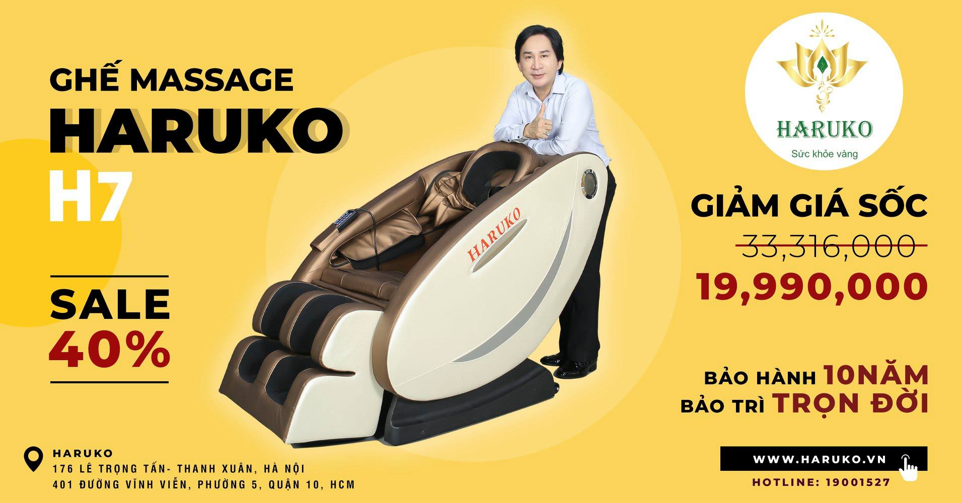 Ghế massage Haruko H7 là một trong những sản phẩm bán chạy nhất trên thị trường vào thời điểm hiện nay