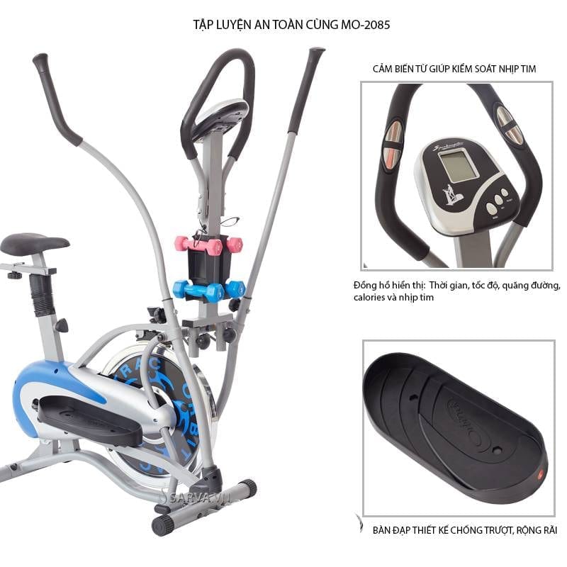 Máy tập thể dục xe đạp của Akina được thiết kế với tính ănng cảm biến từ hiện đại